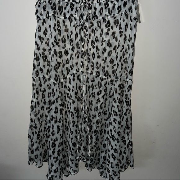 Express Sheer Animal Print Leopard Kimono Duster Boho Coverup Women’s Size XS - Picture 3 of 10